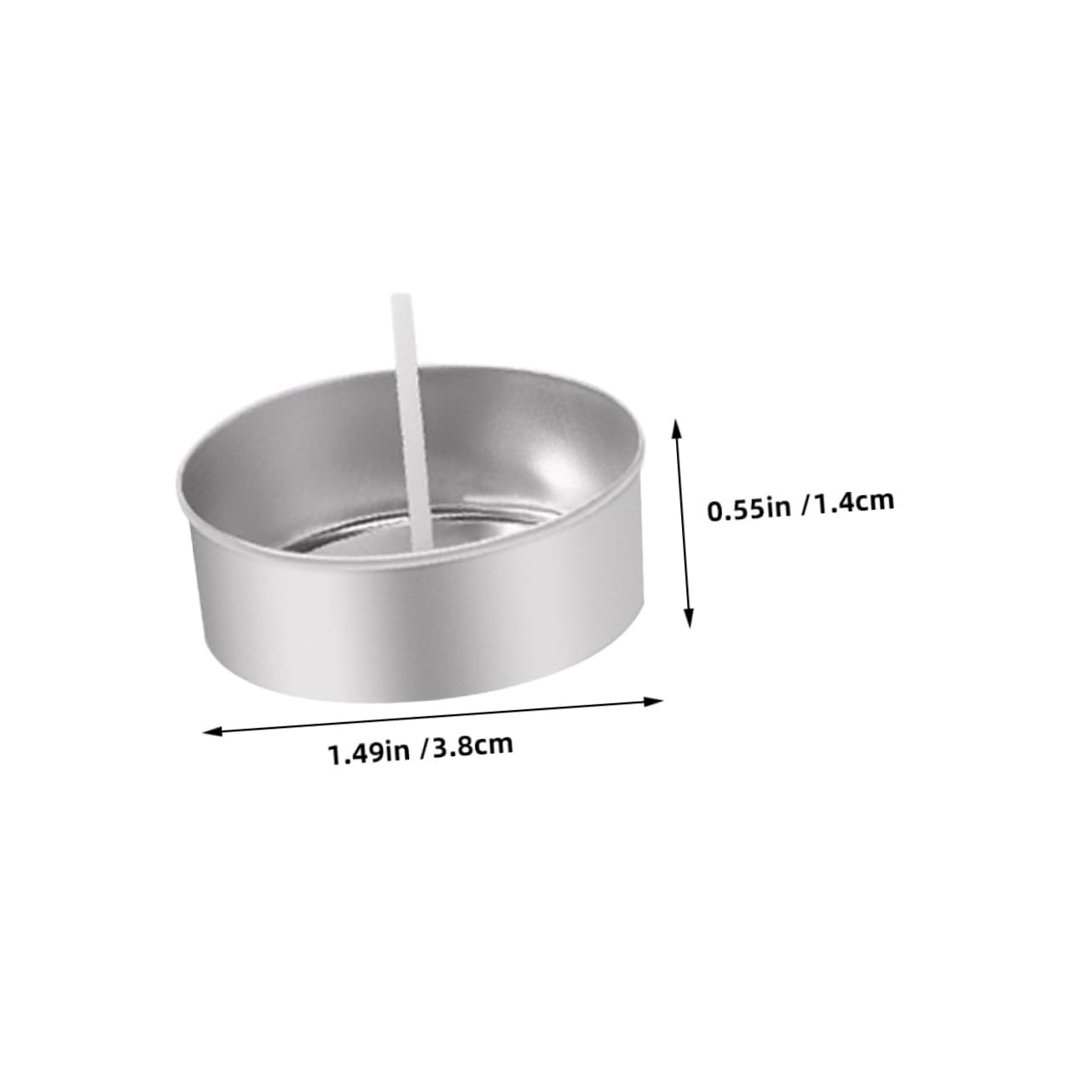 Operitacx 300 Pcs Aluminum Candle Cups with Wicks 1.49X1.49X0.55In Tea Light Containers for DIY Candle Making Home Decor Craft Projects