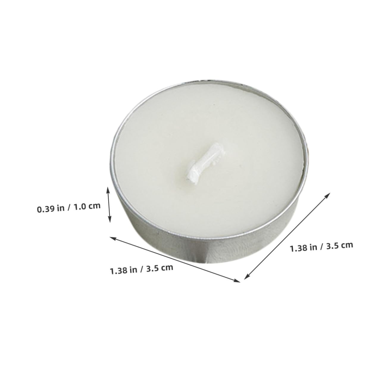 Garneck White Small Tealight Candles 50pcs Pack Unscented Round Wax Tea Lights for Wedding Engagement Party Home Décor Ceremony Lighting