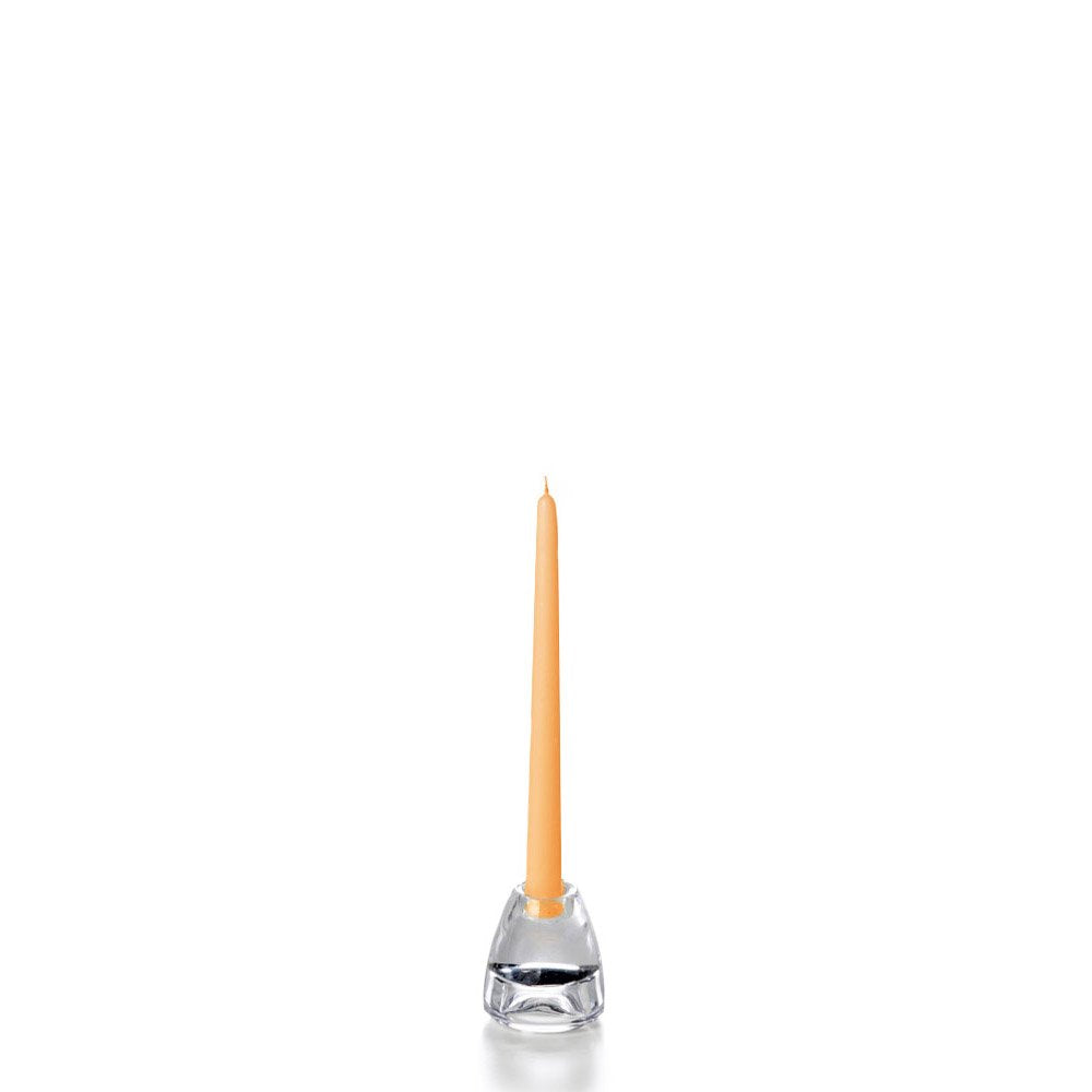 yummi Peach Taper Candles -10 inch - 12 per Pack