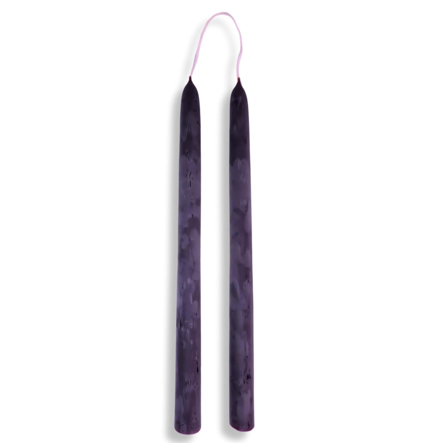 Candlestock Beeswax Taper Candles – Standard 7/8" Diameter, Pure 100% Natural USA Beeswax, Cotton Wick, Dripless, Long-Burning, Handmade in Woodstock, NY- 12 Inches - 1 Pair (2 Candles) - Plum Purple