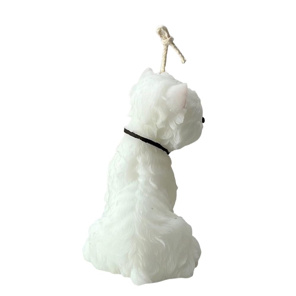 Ymar - Decorative and Aromatic Lavender Scented Candle in the Shape of a West Highland White Terrier Dog, Ideal for a Gift and to Decorate Your Home (Small)