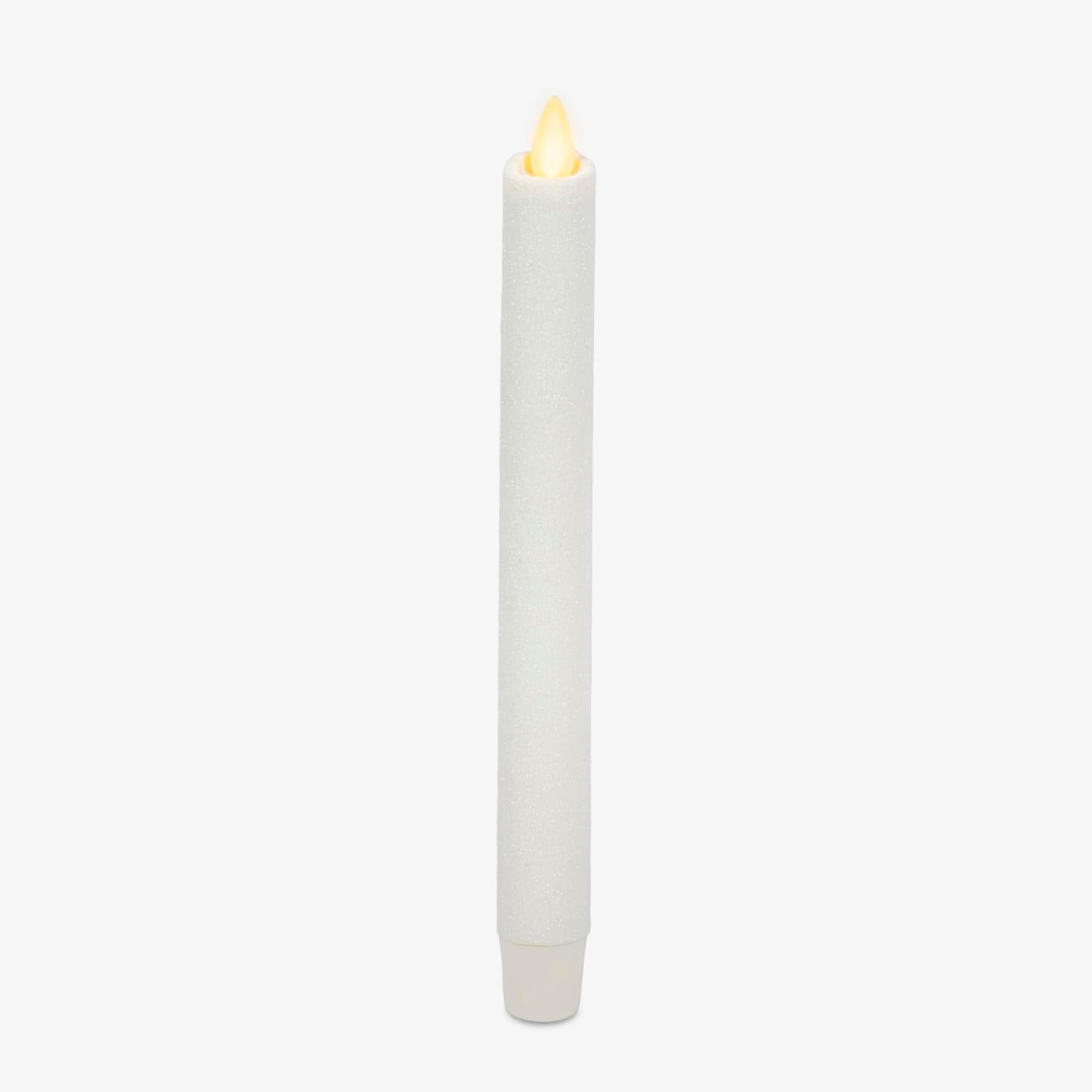 Luminara Glitter Flameless Candle Taper - 1" x 9.5" (White)