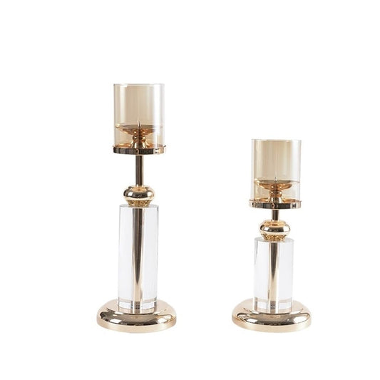 YUHUAWF Candle Holderss Light Luxury Crystal Glass Candlestick Living Room Porch Decoration Home Dining Table Candle Holder Decorative Candlestick