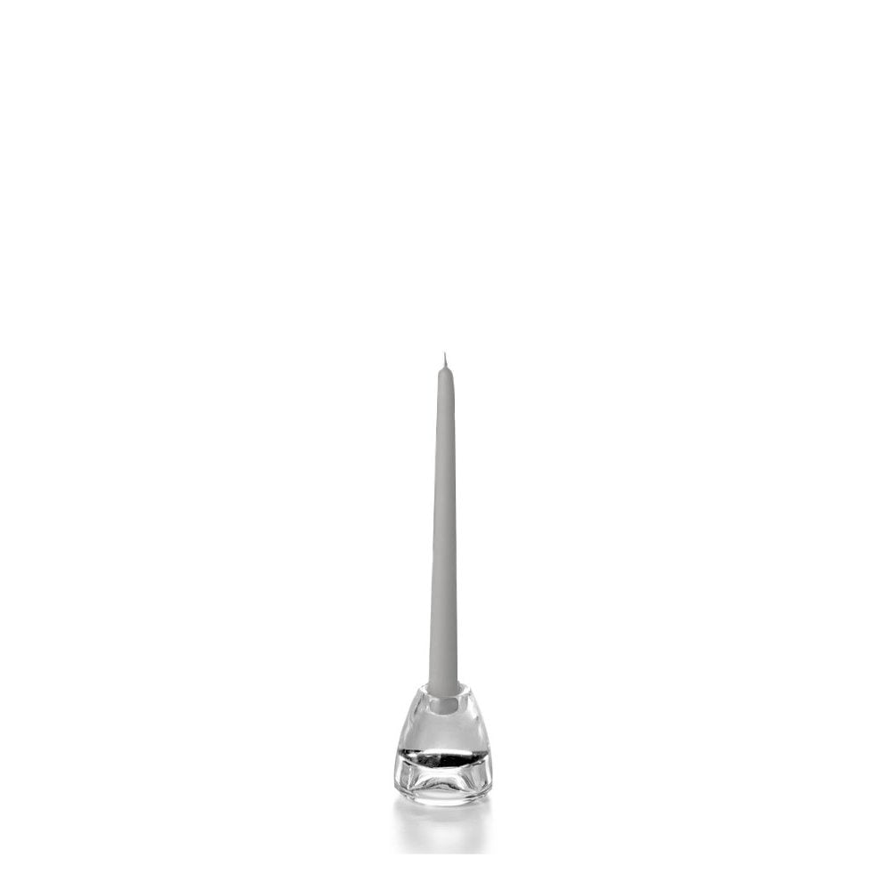 yummi Light Gray Taper Candles -10 inch - 12 per Pack