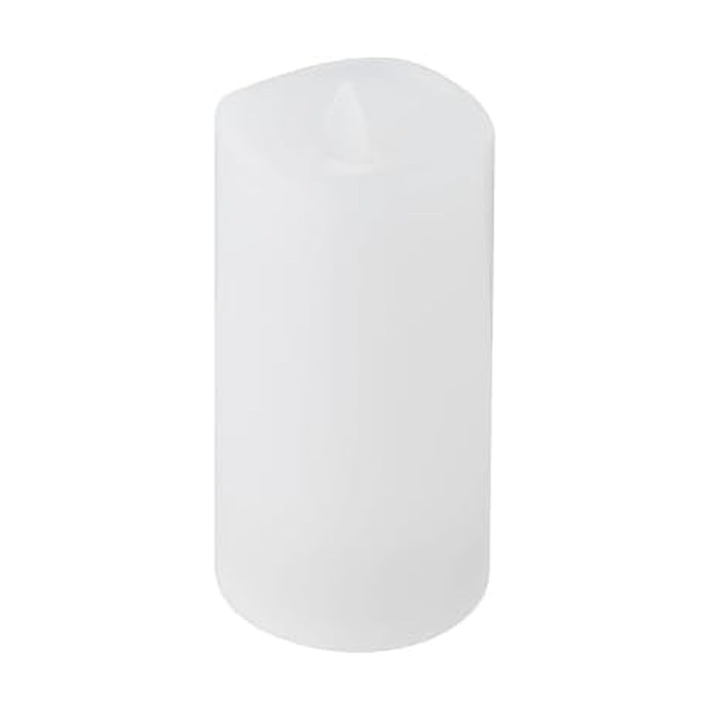 Mikasa LED Wax Pillar Candle, 3 x 6 Inch White Flameless Candle with Dancing Flame Effect, 5-Hour Timer, Battery Operated Candle for Home Decor and Table Decor