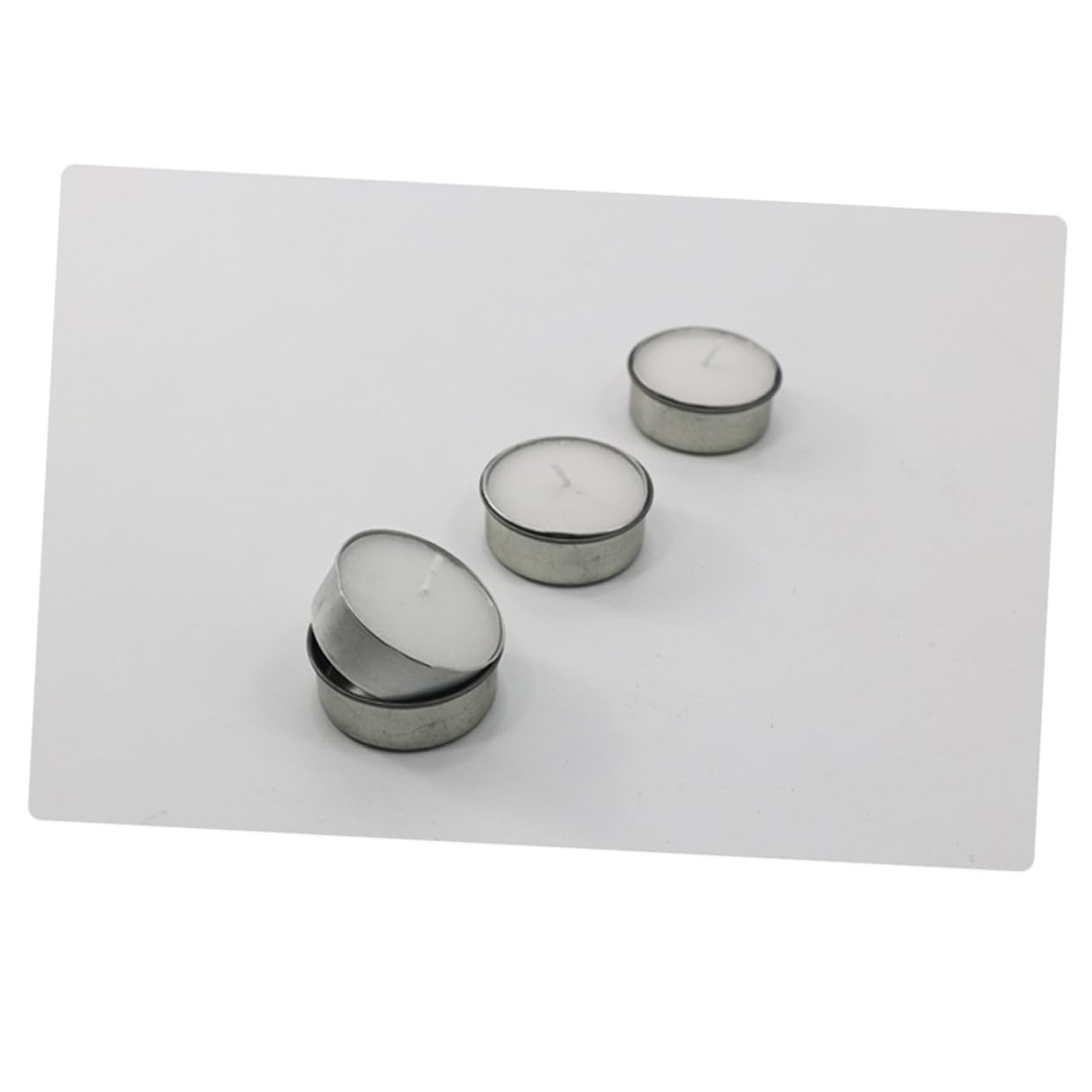 DOITOOL 10pcs Galvanized Iron Candlestick Tealight Candle Tins DIY Jars for Cosmetics
