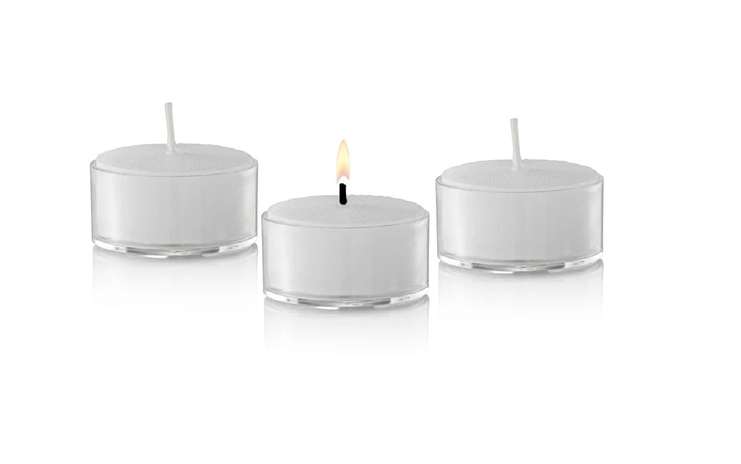 D'Light Online Clear Cupped Extended Burn 7 Hour Long Burn Unscented White Tealight Candles in Clear Plastic Cups for Birthdays, Baby Shower, Home Decoration, Restaurants and Weddings - Set of 400