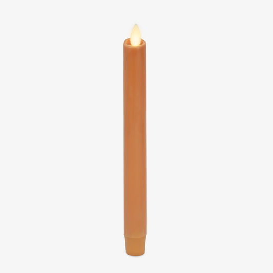 Luminara - Flameless Battery Operated Taper Candle - Sunlit Honey - Pack of 1-1x9.5 - LED Flickering Flame - Realistic Safe for Home Kids and Pets