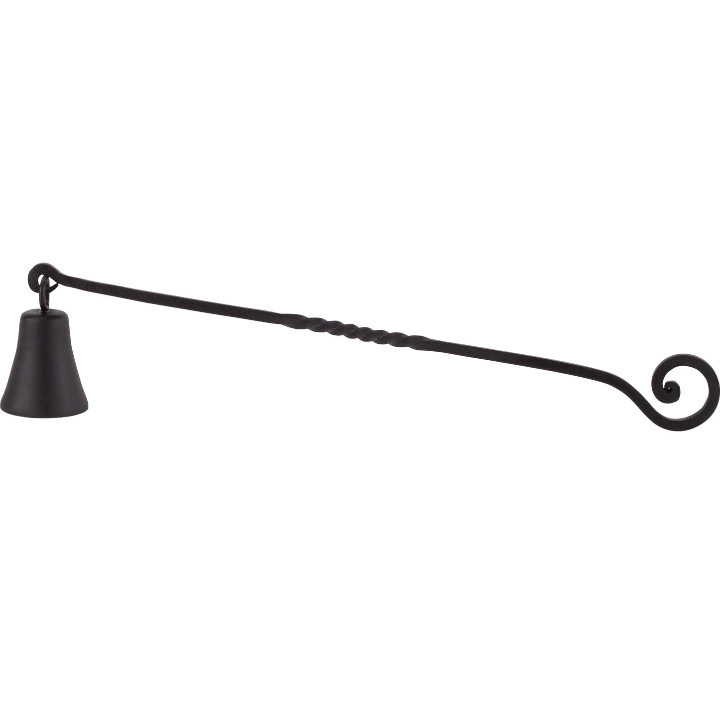 RTZEN Antique Bell Candle Snuffer - Handcrafted Decorative Rustic Wrought Iron Candle Extinguisher Candlesnuffer with Long Handle - Unique Black Matte Farmhouse Decor Accessories Gift