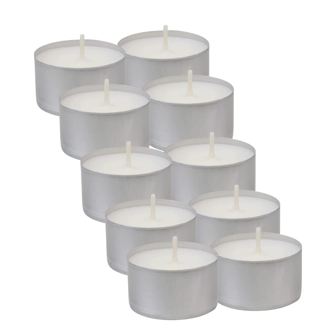 Long Burning Tea Light Candles, 30 Count, 22 Gram Each, 5-6 Hours Burn Time