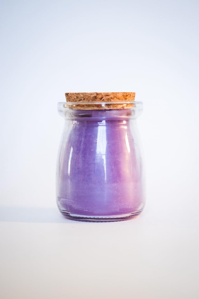 BeeTheLight Beeswax Jar Candle with Cork Lid - Lavender Aromatherapy Candle - 20 Hours Burn Time - All Natural 100% Pure Beeswax Candle - Handmade Decorative Jar Candle