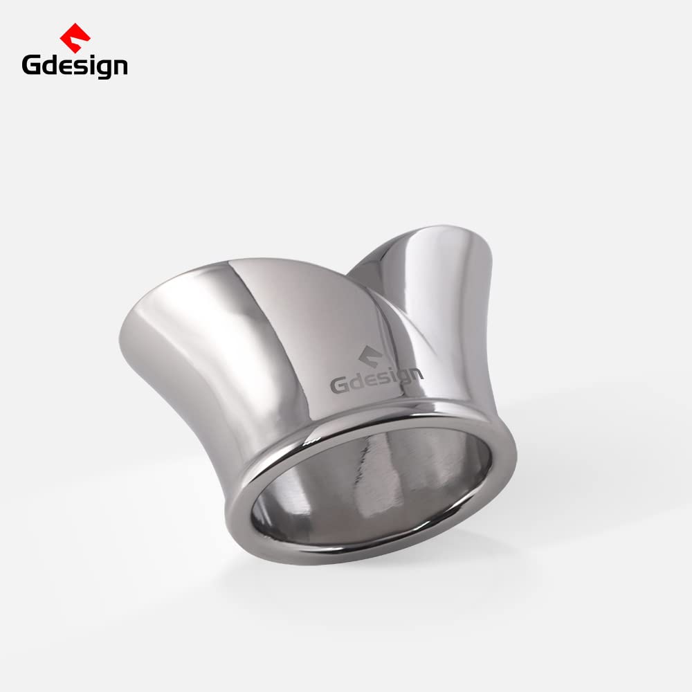 Gdesign Stainless Steel Napkin Ring, Decorative Napkin Holder for Dining Table Decoration, Gifts, Setting for Party, Wedding, Christmas, Thanksgiving and Birthday