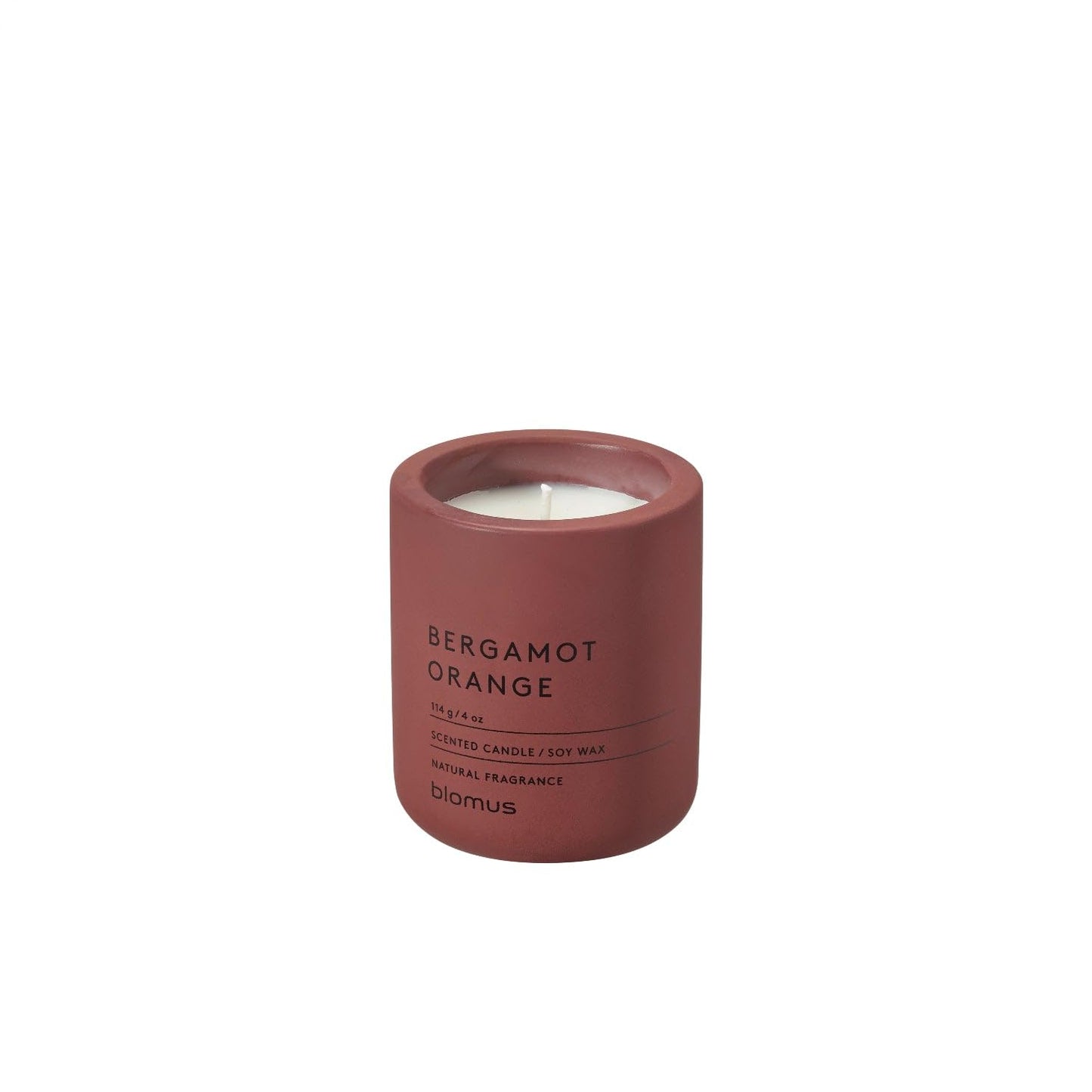 blomus FRAGA Candle Sm Cedar Wood Color with Bergamot Orange Fragrance