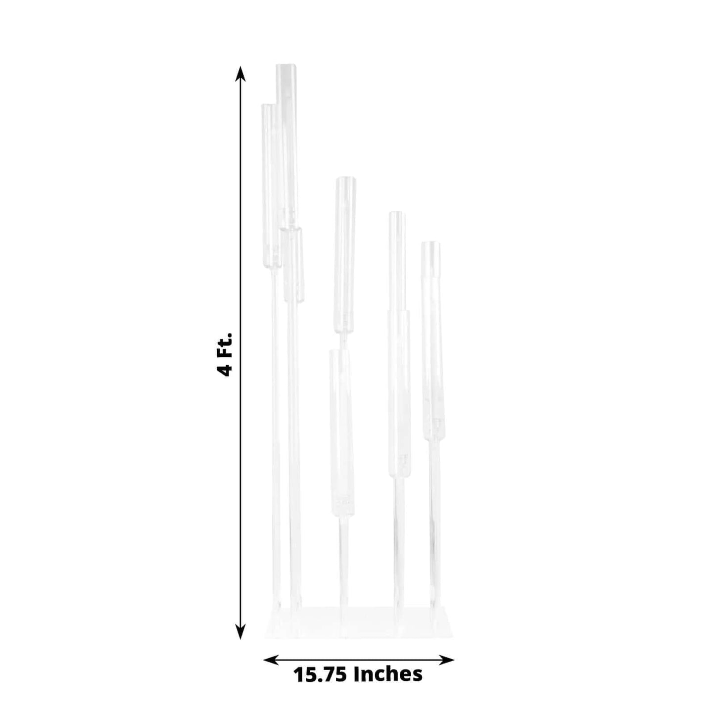 Efavormart 23" Tall Clear 3-Arm Crystal Round Glass Taper Candle Candelabra, Pillar Candle Holder Wedding Centerpiece