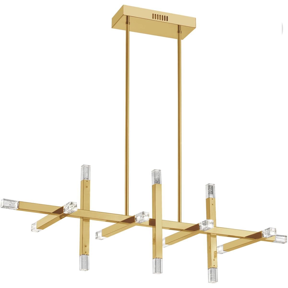 Dainolite Francesca 16-Light Chandelier, Aged Brass, Model FCS-4064HC-AGB, 48 Total Watts