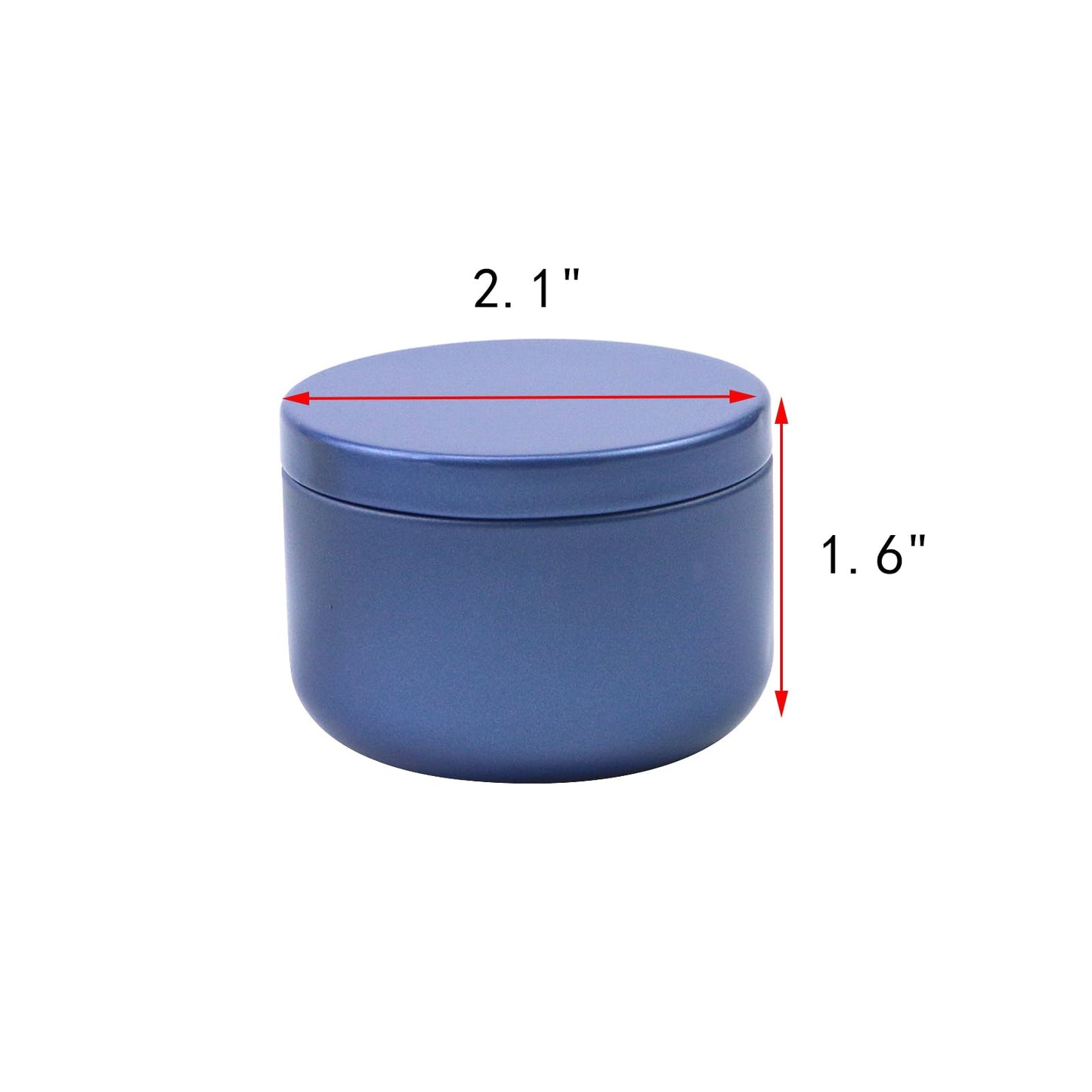 Geesatis 3 oz Empty Candle Tins with Lids (16 Pcs) - Metal Candle Containers Jars for Candle Making, Storage - Airtight, Romance Blue