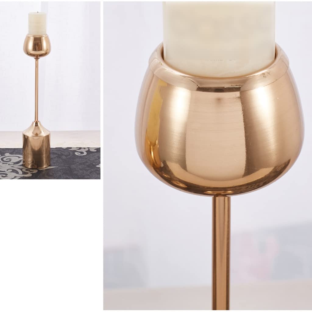 Candlestick Holders Candlelight Dinner Candle Holder European Restaurant Hotel Props Modern Romantic Gold Iron Table Decoration Candle Holder Ornaments Candle Holders (Size : A)