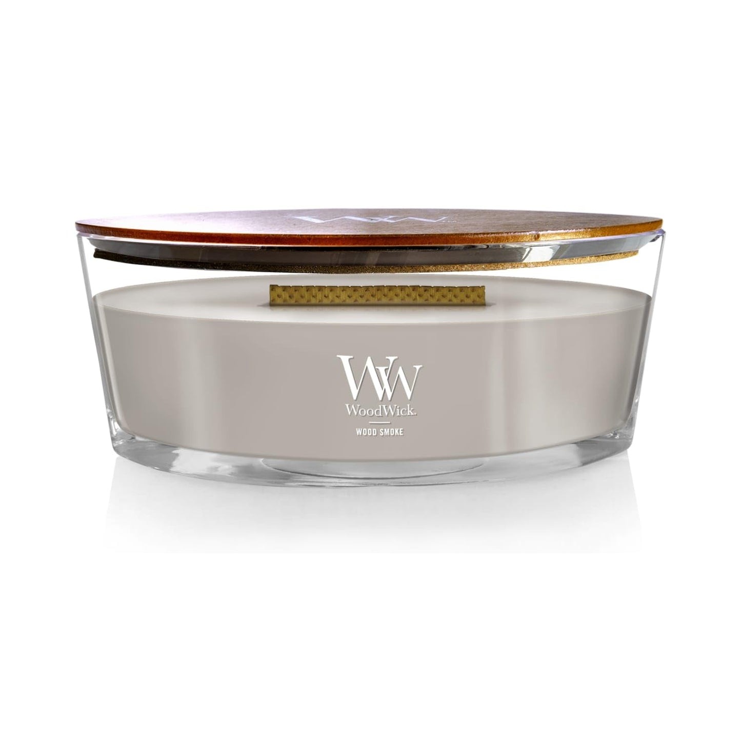 WoodWick Wood Smoke Holiday Candle Gifts for Women and Men, 16 oz Ellipse Candle with Crackling Wick