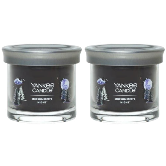 Yankee Candle Small Tumbler Scented Single Wick Jar Candle, Midsummer's Night, Over 20 Hours of Burn Time, 4.3 Ounce (Pack of 2)