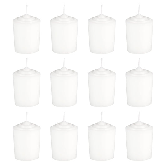 Mega Candles 12 pcs Unscented White Votive Candles, Hand Poured Wax Candle 15 Hours 1.5 Inch x 2.25 Inch, Home Décor, Wedding Receptions, Centerpieces, Occasions, Events, Meditations, Holders
