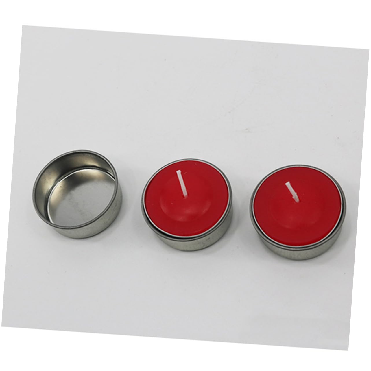 HEALSOPTHY 10pcs DIY Tealight Candle Tins Cans Elegant Iron Candlestick for Crafting Sample Holding