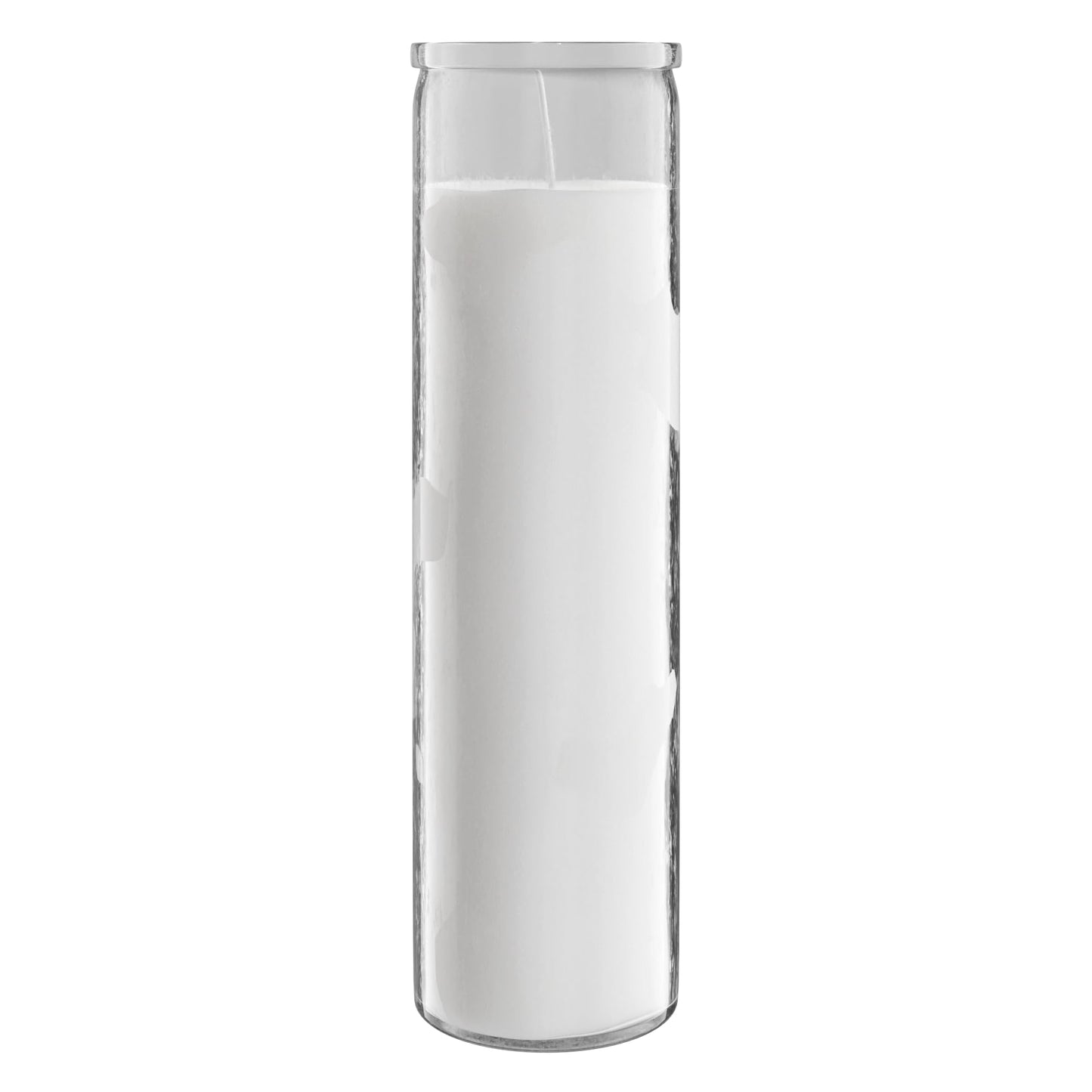 Simply Soson 2x8 inch White Devotional Scented Candles in Glass Jar - Gardenia - 1 Piece - 90 Hours – Prayer Candle - Tall Pillar Candles for Religious, Memorials, Party Decor