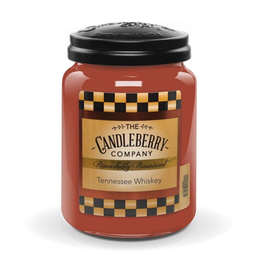 Candleberry Candles | Strong Fragrances for Home | Hand Poured in The USA | Highly Scented | 135 Hour Burn Time | Large Jar (Tennessee Whiskey)