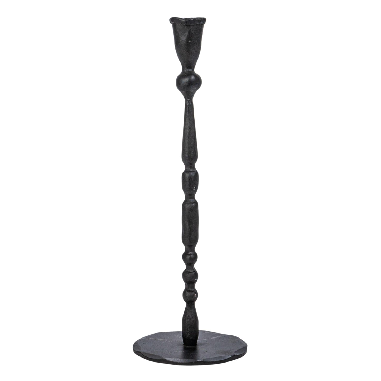 Creative Co-Op Decorative Hand-Forged Metal Taper Holder, Black