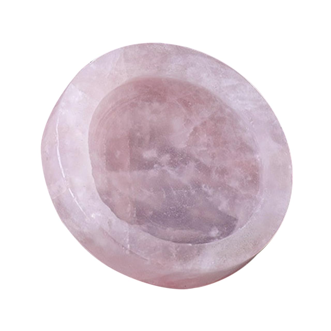 ABOOFAN Rose Quartz Crystal Candle Holder Tealight Candlestick Decorative Desktop Candleholder for Home Wedding Party 2.36In Diameter