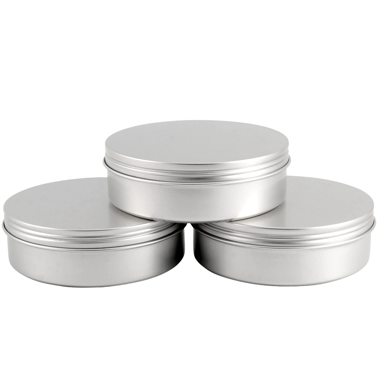 SEHOI 30 Pack 10 OZ Aluminum Tins Cans, Large Round Metal Tins Jars with Screw Lid, Metal Tin Food Candle Containers for Cosmetic, Spices, Candies