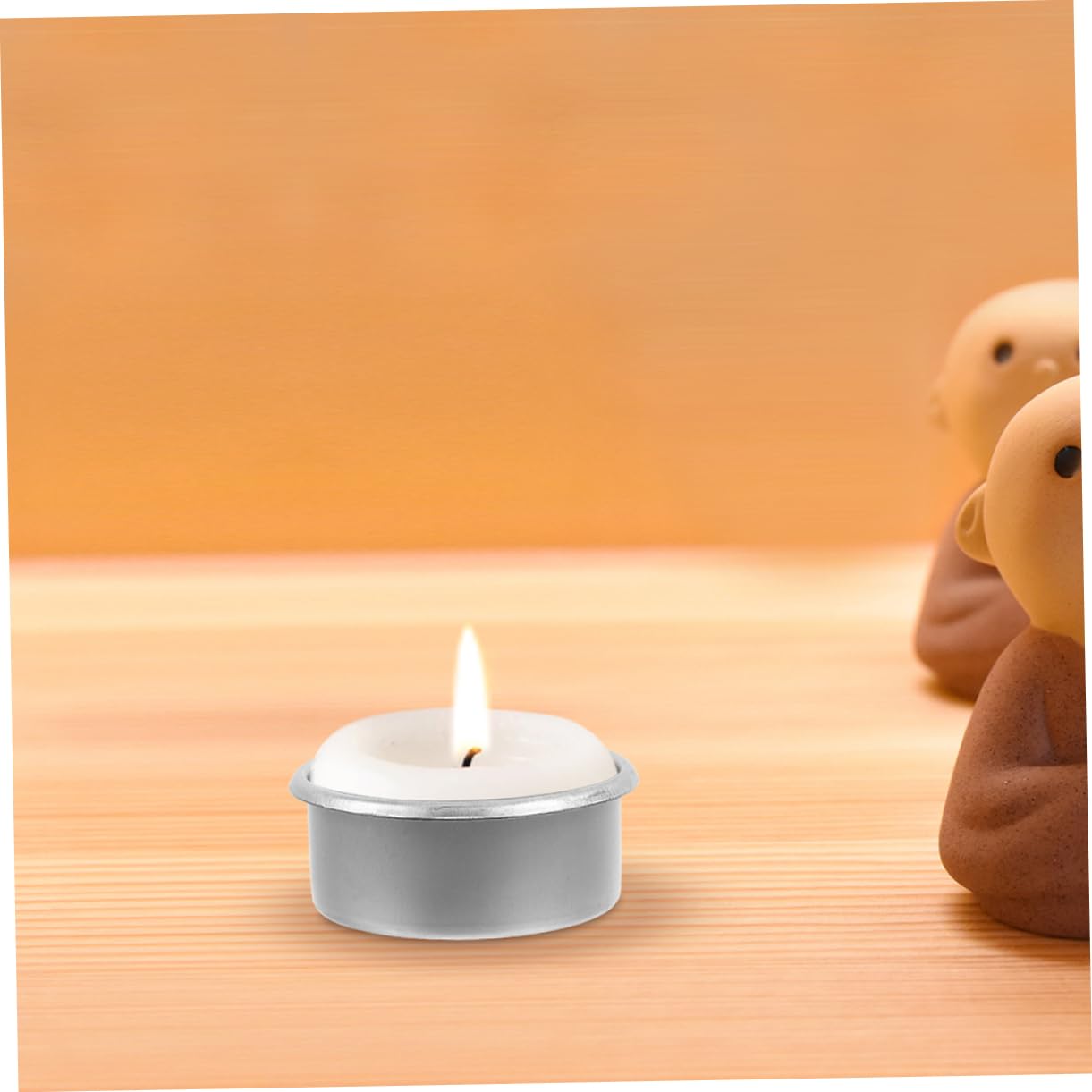 Housoutil 15pcs Metal Candle Cups Minimalist Tea Light Tins Decorative Candle Holders for DIY Projects Home Decor Aromatherapy