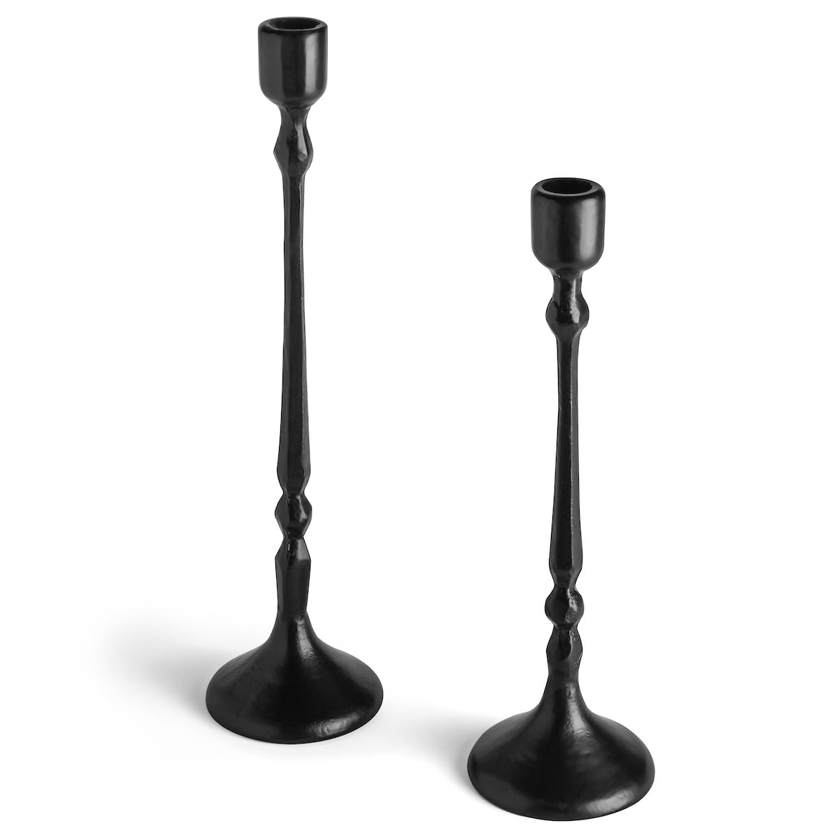 Candle Stick Holder Set of 2, Iron Taper Candle Holders, Tall Black Candlestick Holders for Dining Table Decor