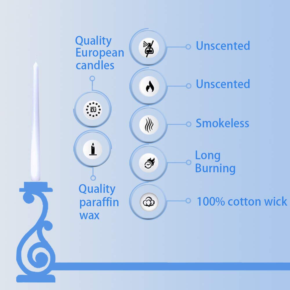 10 Inch Tall Spiral Taper Candles, 8 hrs, Tasteless and Smokeless, Long Candlesticks for Home Dinner, Party, Wedding, Halloween, Christmas (4, Green, 25cm)