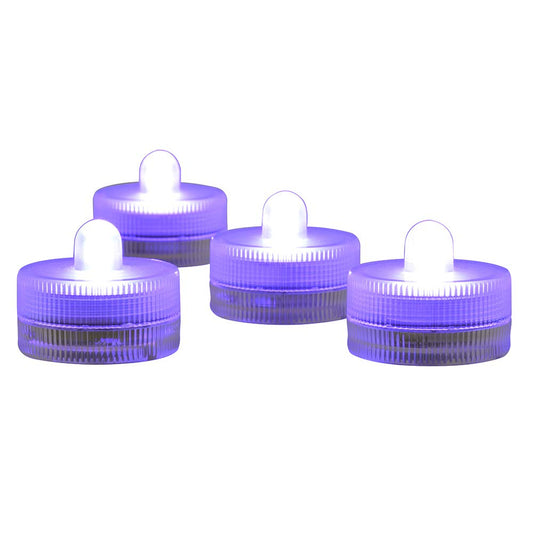 KITOSUN Submersible LED Lights cr2032 Battery Powered Underwater Waterproof LED Tea Light Candles for Events Wedding Centerpieces Vase Floral Xmas Holidays Home Decor Lighting(Pack of 12) (Purple)