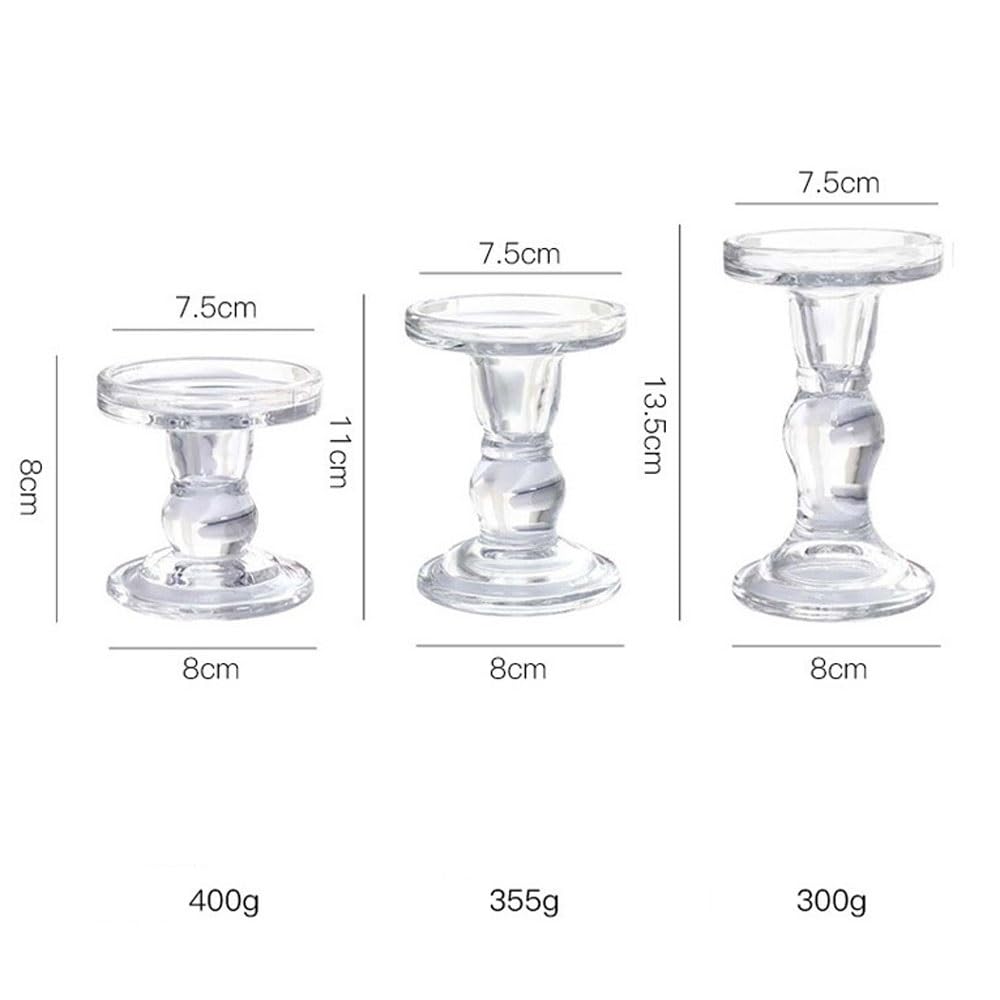 YUHUAWF Candle Holderss Glass Candle Holder, Candlelight Dinner Decoration, Aromatherapy Candle Holder Decorative Candlestick(Small)