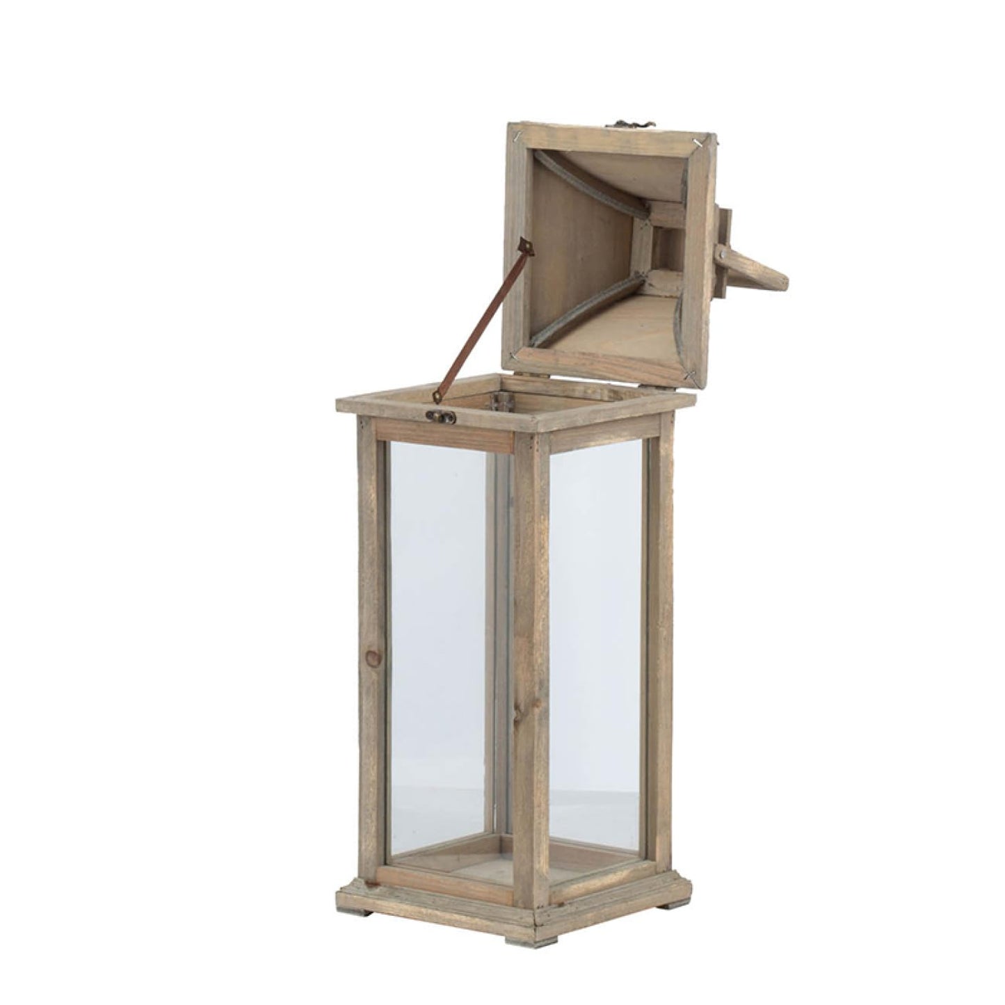 Wooden Candle Lantern Decorative - Ivory - Display Decorative Candles - Indoor Outdoor - Holiday Décor