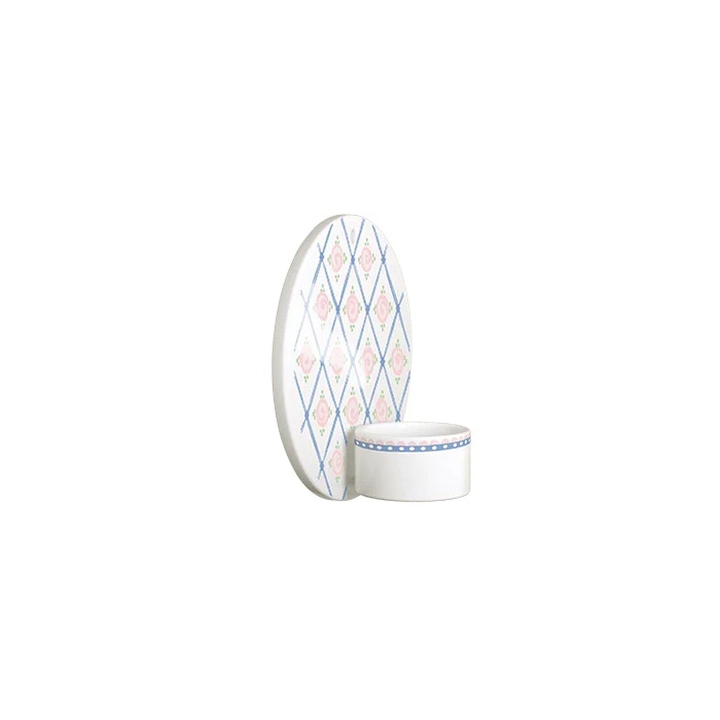 Bjorn Wiinblad Dora Tealight Holder, Blue Harlequin, 5.1" D, Gift Box Included