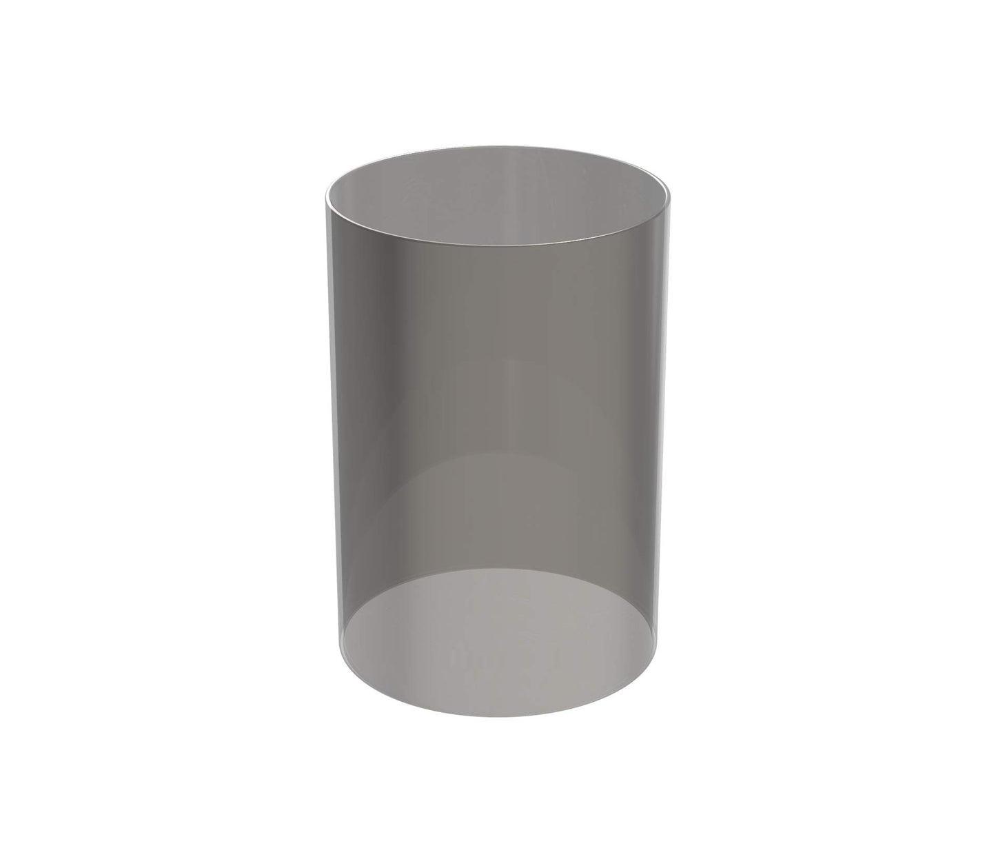 KETE LED Colored Glass Cylinder Candle Holder Bottomless Borosilicate Glass Globe Lamp Shade Replacement (Grey,2.5x6)