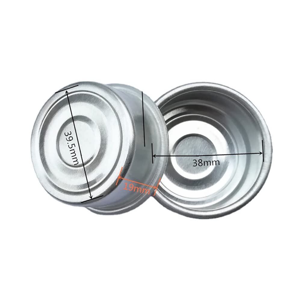 UUYYEO 20 Pcs Aluminium Candle Cups Holders Candlestick Liners Inserts Holders Tea Light Case Containers for Lamp or Candle Making