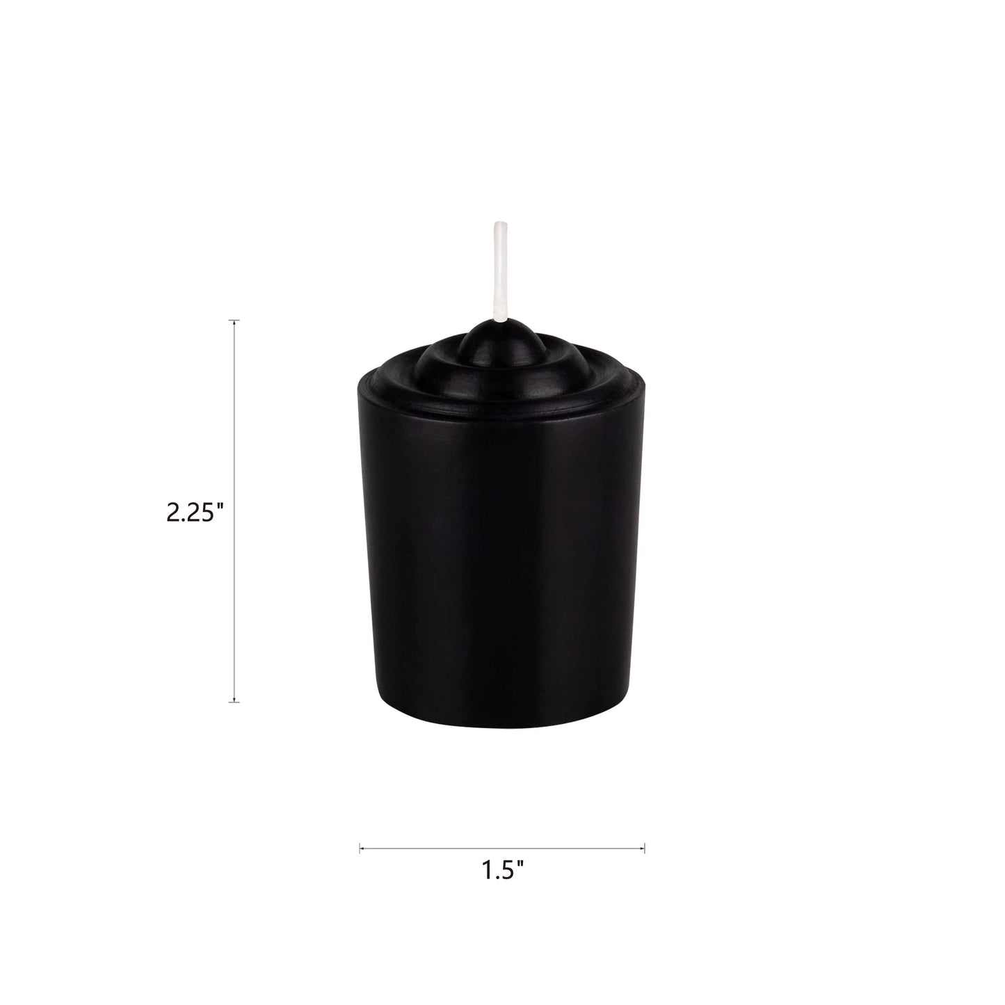 Mega Candles 12 pcs Unscented Black Votive Candles, Hand Poured Wax Candle 15 Hours 1.5 Inch x 2.25 Inch, Home Décor, Wedding Receptions, Centerpieces, Occasions, Events, Festivities, Meditations