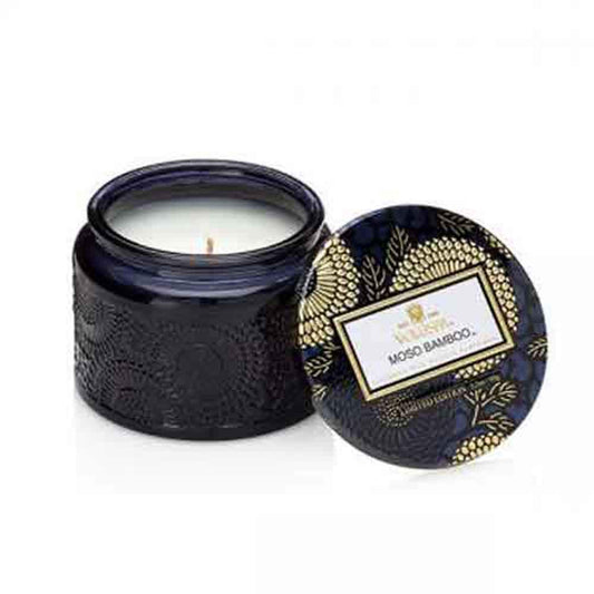 Voluspa Moso Bamboo, Petite Candle Jar, 3.2 Ounce, 25 Hour Burn Time, Coconut Wax for Clean Burning, Handcrafted in the USA