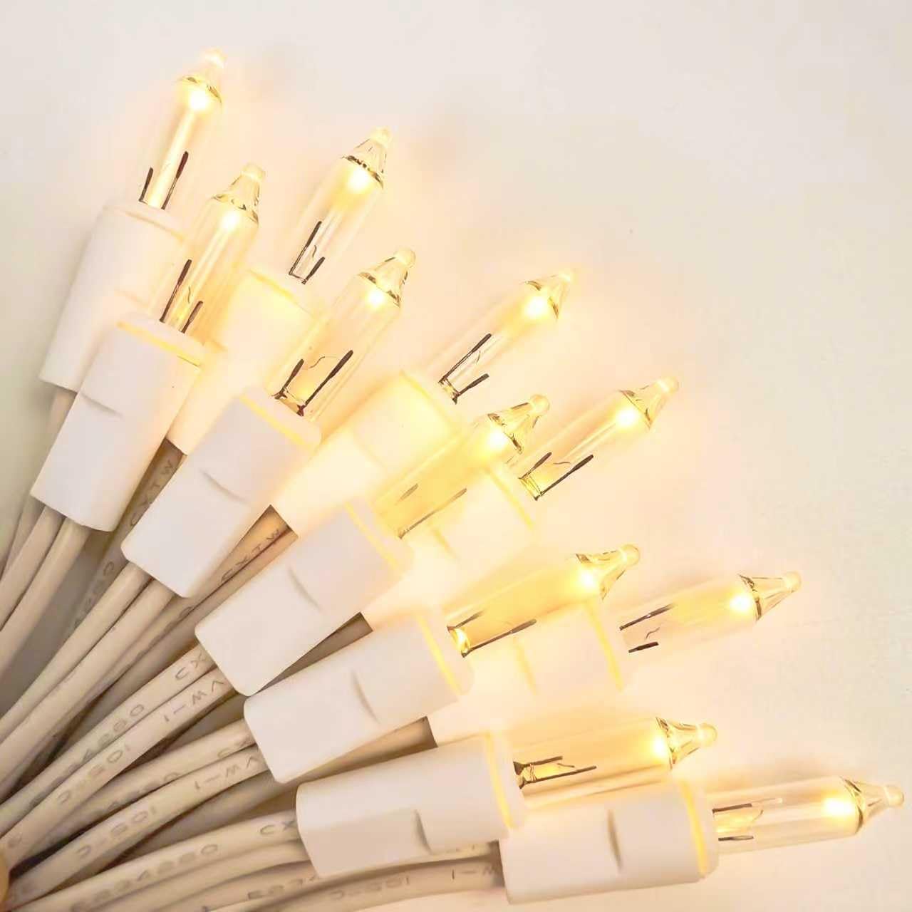Christmas Lights Warm White,Incandescent Light String White Wire Indoor Outdoor, 200 Counts(2x100) 45 FT Length,Tree Light, Holiday Decorations in Party Yard,Spring Summer (White-Warm White)