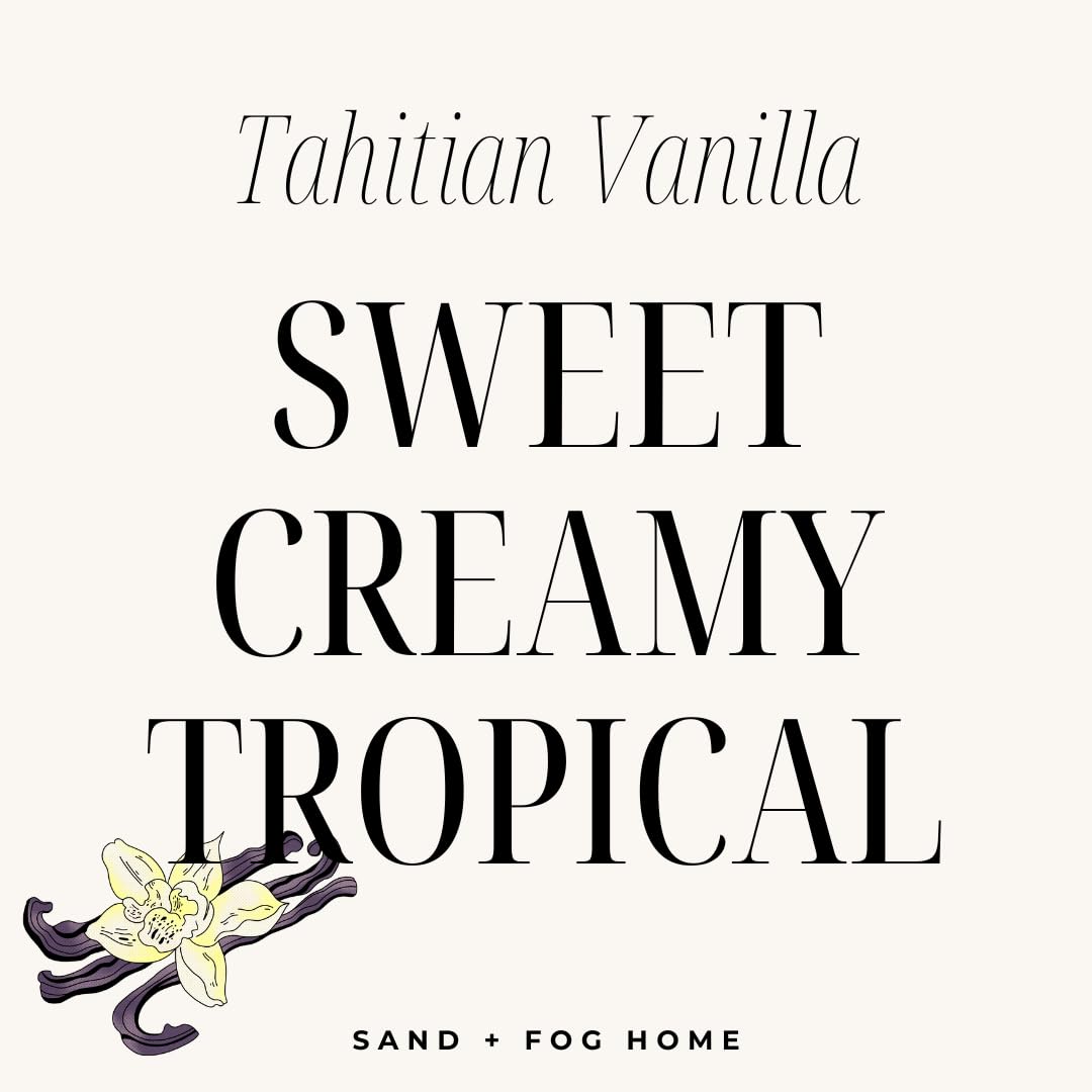 Sand + Paws Scented Candle - Tahitian Vanilla –Luxurious Air Freshening Jar Candles Neutralize pet Odors and Enhance Home décor – 100% Cotton Lead-Free Wicks - 12 oz