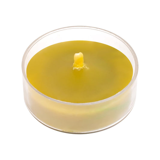 Shiva Organic Beeswax Tea Light Candle Pack of 12 - Green Color, Natural Scented Candles for Home Decor and Aromatherapy