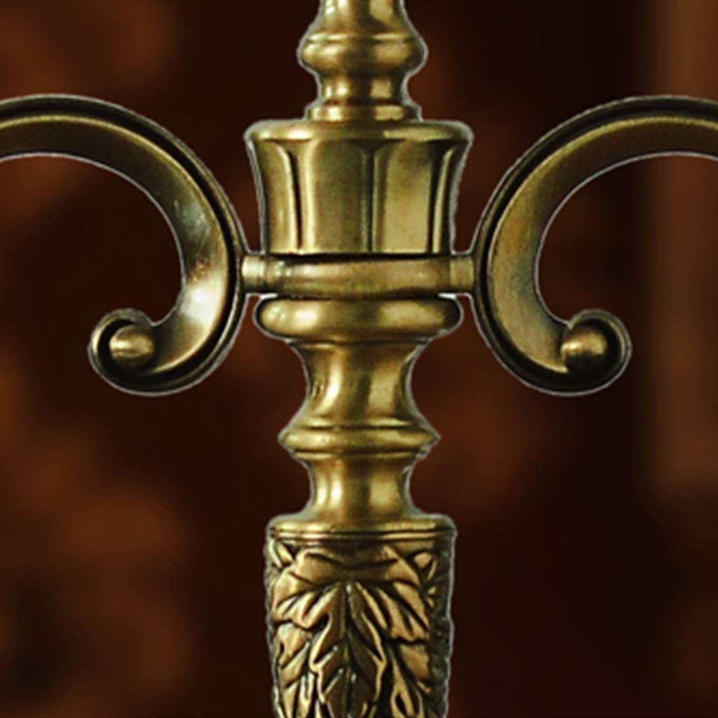 XILIN-1987 Candle Holderss European Elegant Candle Stand with 5-stem .Metal Candelabra Retro Candlestick Holder for Candlelight Dinner and Table Decoration,Bronze Finish Decorative Candlestick