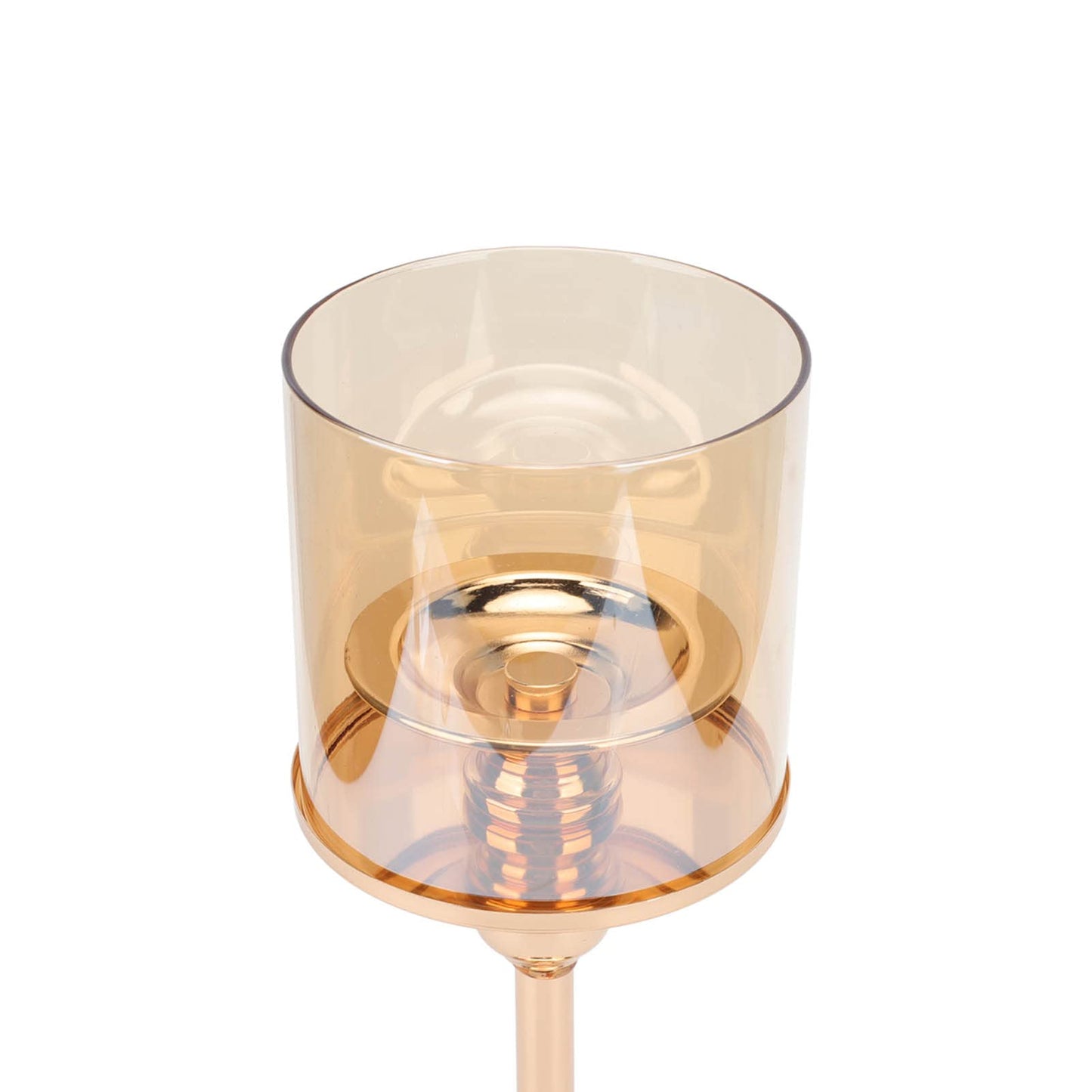 Champagne Gold Candle Holder, Light Luxury French Candlestick Ornament Romantic Candlelight Table Holder for Wedding, Dining Room Decorative Props