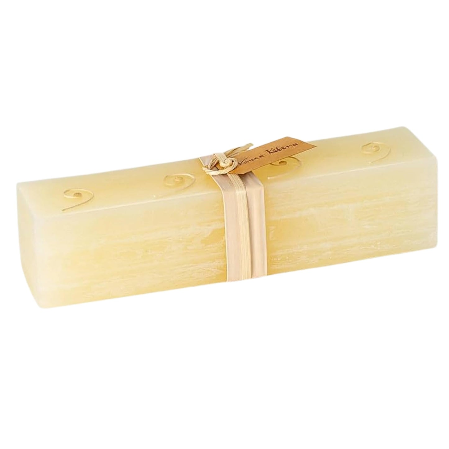 12" Vance Kitira Coconut Ice Layered Brick Candle