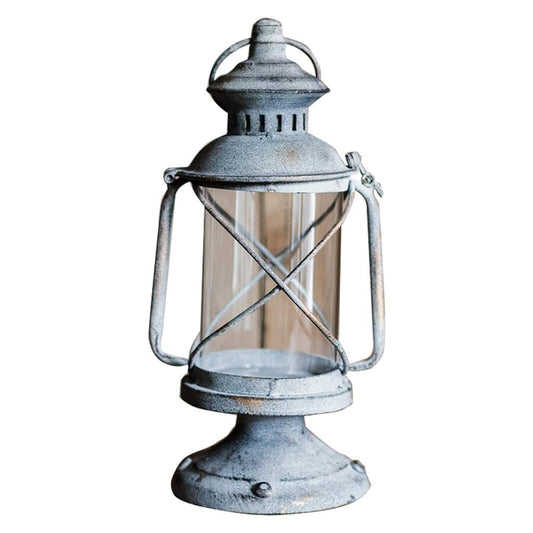 XILIN-1987 Candle Holderss Vintage Wrought Iron Candle Holder Small Lantern Candlestick Garden Groceries Home Props Decorative Candlestick (Color : B)