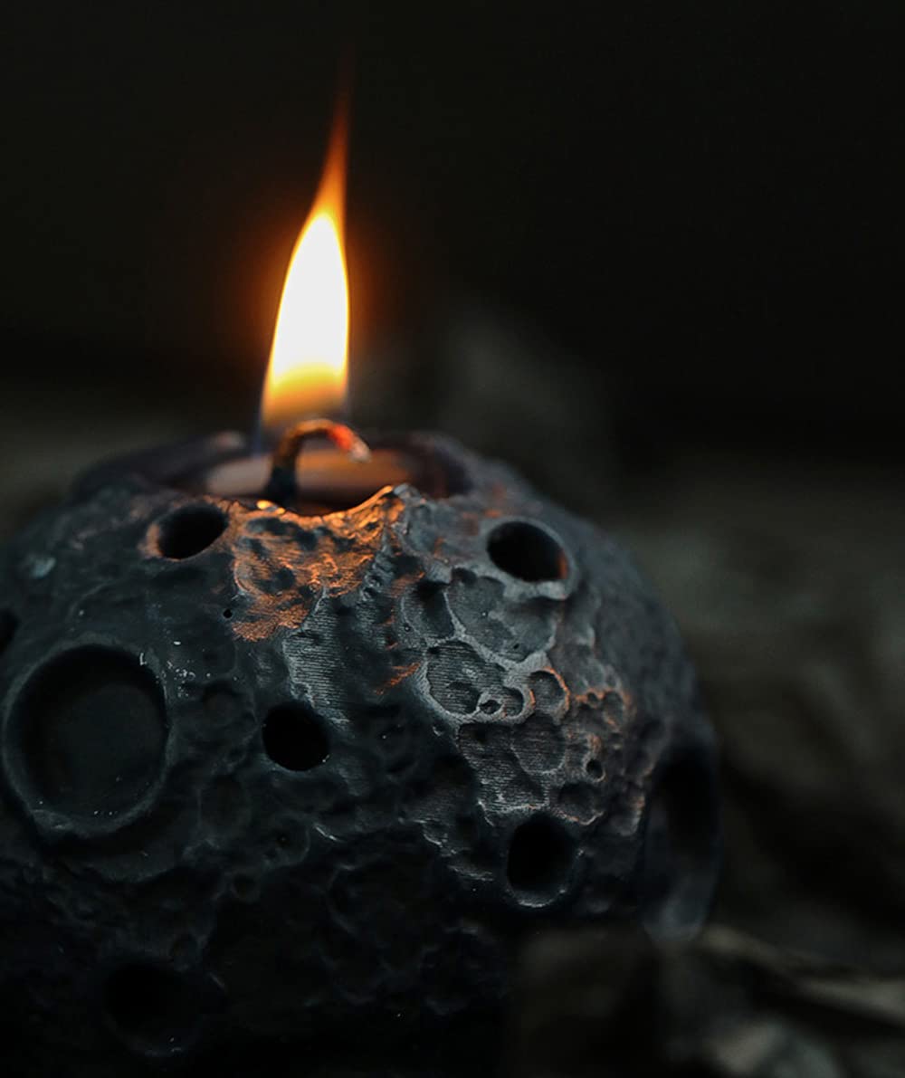 Moon Shaped Scented Candle,100G Aroma Soy Wax Decorative Galaxy Series Candle for Table Photo Prop Birthday Gift,Prefect for Meditation Stress Relief Mood Boosting Bath Yoga