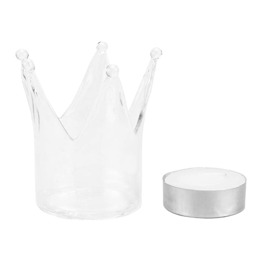 Zerodeko 1pc Crown- Candlestick Holder Unique Romantic Wedding Ornament for Home Adornment Smooth Finish for Comfortable Touch for Tabletop Decor at Birthdays and Celebrations